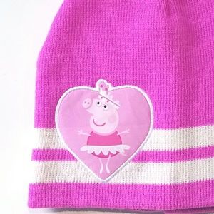 Peppa Pig pink beanie knit Hat  NWT Girls